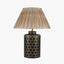 Black Honeycomb Hand Painted Metal Table Lamp - Base Only