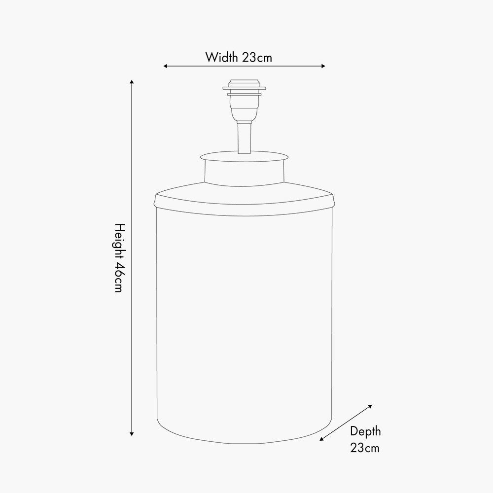 Black Honeycomb Hand Painted Metal Table Lamp - Base Only