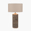 Orissa Tall Wooden Diamond Table Lamp