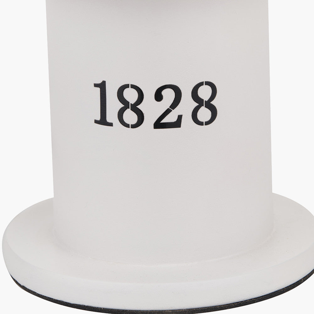 Gibson White Wood Lantern Table Lamp