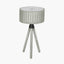 Rabanne Slatted Antique Wood Tripod Table Lamp