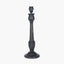 Captiva Antique Black Mango Wood Table Lamp Base with Edward 35cm Natural Linen Cylinder Lampshade