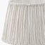 Captiva Antique Black Mango Wood Table Lamp Base with Thiago 35cm Natural Stripe Mushroom Pleat Tapered Lampshade