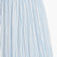 Captiva Antique Black Mango Wood Table Lamp Base with Thiago 35cm Ocean Blue Stripe Mushroom Pleat Tapered Lampshade