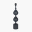 Asilah Matt Black Aluminium Tall Footed Table Lamp Base with Izara 40cm Racing Green Ikat Patterned Mushroom Pleat Tapered Lampshade