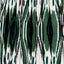 Asilah Matt Black Aluminium Tall Footed Table Lamp Base with Izara 40cm Racing Green Ikat Patterned Mushroom Pleat Tapered Lampshade