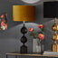Asilah Matt Black Aluminium Tall Footed Table Lamp - Base Only