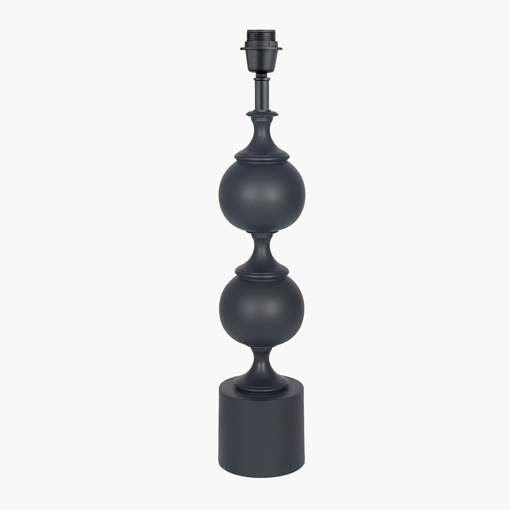 Asilah Matt Black Aluminium Tall Footed Table Lamp - Base Only
