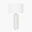 Venetia White Marble and Gold Metal Tall Table Lamp