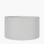 Vulcan Textured Volcanic Effect Grey Stoneware Table Lamp Base with Harry 35cm Ivory Cotton Mix Cylinder Lampshade