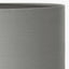 Vulcan Textured Volcanic Effect Grey Stoneware Table Lamp Base with Harry 35cm Steel Grey Cotton Mix Cylinder Lampshade