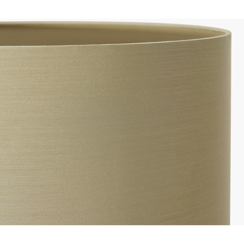Vulcan Textured Volcanic Effect Grey Stoneware Table Lamp Base with Harry 35cm Taupe Cotton Mix Cylinder Lampshade