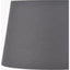 Vulcan Textured Volcanic Effect Grey Stoneware Table Lamp Base with Lys 40cm Steel Grey Self Lined Linen Tapered Lampshade