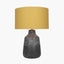 Vulcan Textured Volcanic Effect Grey Stoneware Table Lamp - Base Only