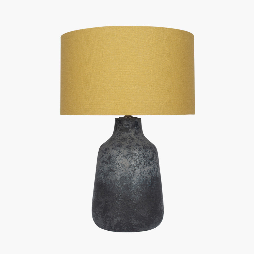Vulcan Textured Volcanic Effect Grey Stoneware Table Lamp - Base Only