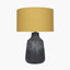 Vulcan Textured Volcanic Effect Grey Stoneware Table Lamp - Base Only