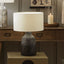 Vulcan Textured Volcanic Effect Grey Stoneware Table Lamp - Base Only