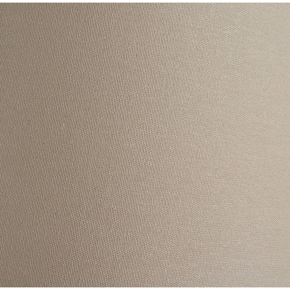 Atouk Textured Natural and Black Stoneware Table Lamp Base with Winston 35cm Taupe Handloom Tapered Lampshade