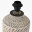 Atouk Textured Natural and Black Stoneware Table Lamp Base with Winston 35cm White Handloom Tapered Lampshade