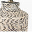 Atouk Textured Natural and Black Stoneware Table Lamp Base with Henry 35cm White Handloom Cylinder Lampshade