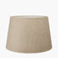 Atouk Textured Natural and Black Stoneware Table Lamp Base with Milos 35cm Natural Linen Tapered Lampshade