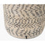 Atouk Textured Natural and Black Stoneware Table Lamp Base with Edward 35cm Natural Linen Cylinder Lampshade