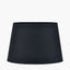 Chrysler Black Art Deco Hand Painted Table Lamp Base with Adelaide 40cm Black Tapered Cotton Mix Lampshade