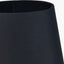 Chrysler Black Art Deco Hand Painted Table Lamp Base with Adelaide 40cm Black Tapered Cotton Mix Lampshade