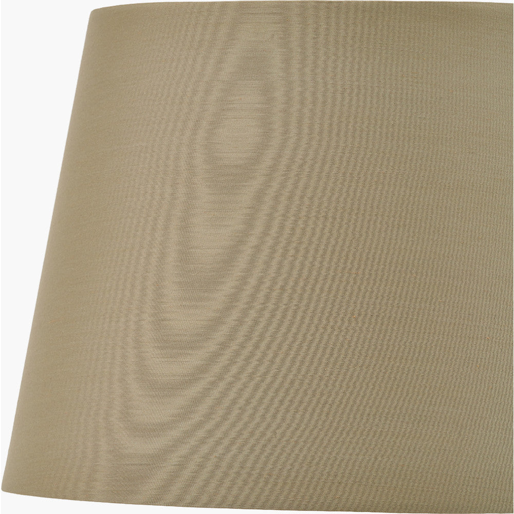 Chrysler Black Art Deco Hand Painted Table Lamp Base with Adelaide 40cm Taupe Tapered Cotton Mix Lampshade