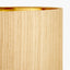 Chrysler Black Art Deco Hand Painted Table Lamp Base with Stellan 35cm Gold Slubbed Silk Mix Gold Lined Cylinder Lampshade