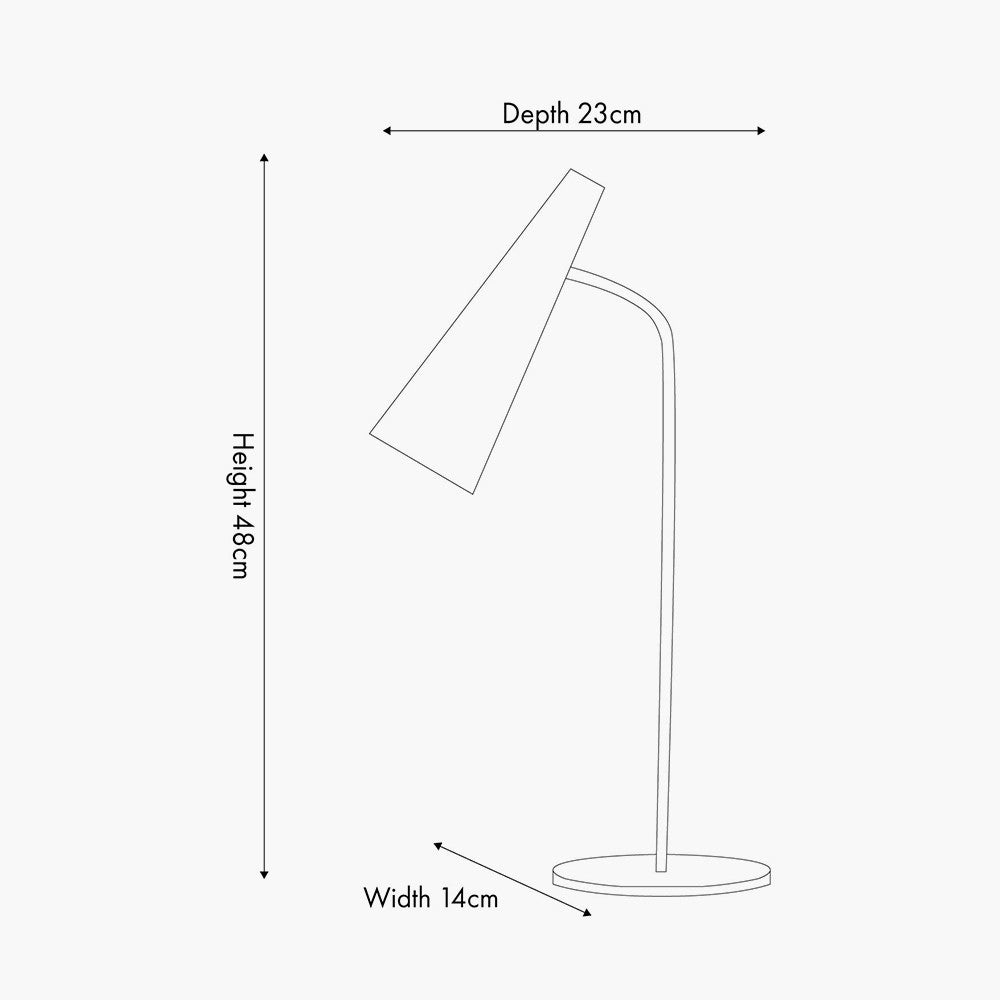 Farrah Antique Silver Task Table Lamp
