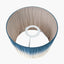 Manaia White Wash Textured Wood Table Lamp Base with Scallop 35cm Blue Ombre Soft Pleated Tapered Lampshade