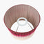 Manaia White Wash Textured Wood Table Lamp Base with Scallop 35cm Scallop 35cm Red Ombre Soft Pleated Tapered Lampshade
