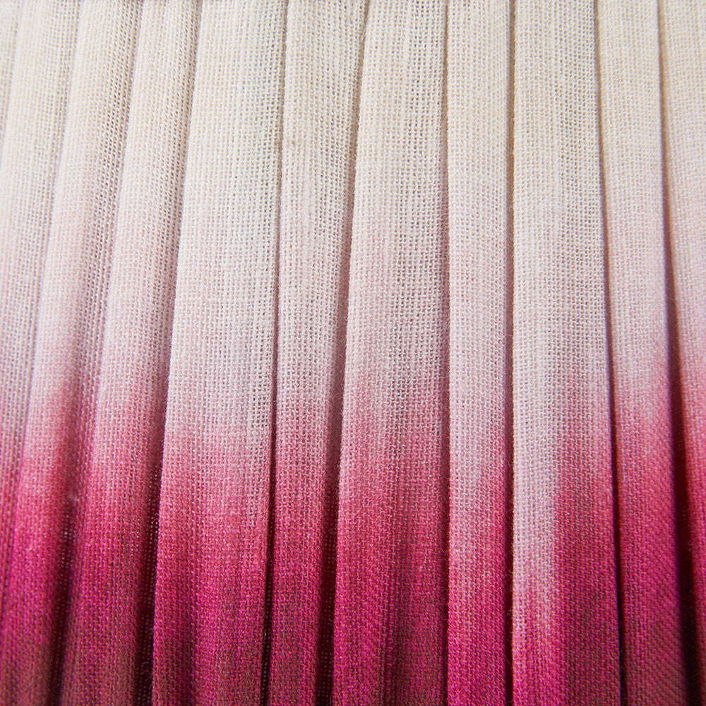 Manaia White Wash Textured Wood Table Lamp Base with Scallop 35cm Scallop 35cm Red Ombre Soft Pleated Tapered Lampshade