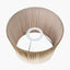 Manaia White Wash Textured Wood Table Lamp Base with Scallop 35cm Taupe Ombre Soft Pleated Tapered Lampshade