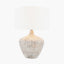 Manaia White Wash Textured Wood Table Lamp Base