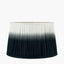 Manaia Antique Black Textured Wood Table Lamp Base with Scallop 35cm Black Ombre Soft Pleated Tapered Shade