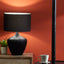 Manaia Antique Black Textured Wood Table Lamp - Base Only