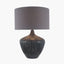 Manaia Antique Black Textured Wood Table Lamp - Base Only