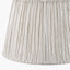 Alia Grey Wash Turned Mango Wood Table Lamp Base with Thiago 45cm Natural Stripe Mushroom Pleat Tapered Lampshade