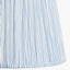 Alia Grey Wash Turned Mango Wood Table Lamp Base with Thiago 45cm Ocean Blue Stripe Mushroom Pleat Tapered Lampshade