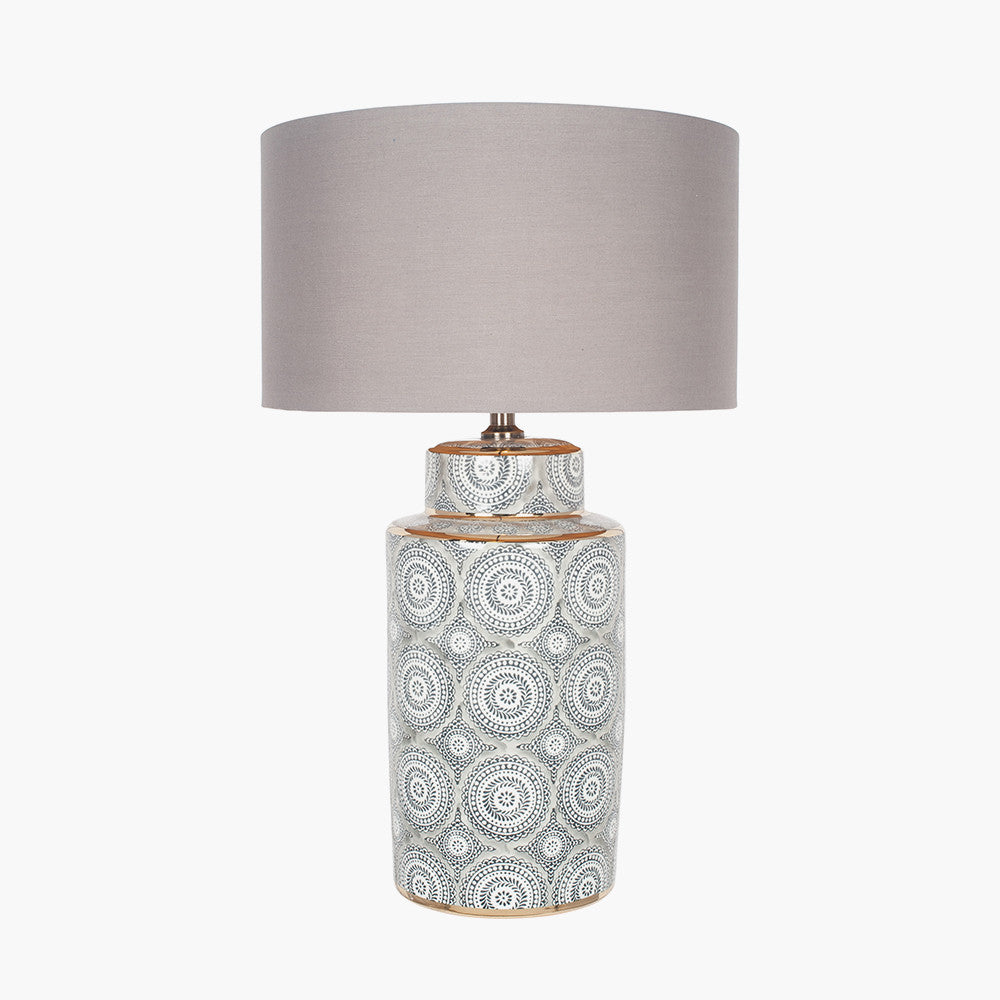 Kari Circle Pattern Ceramic Table Lamp - Base Only