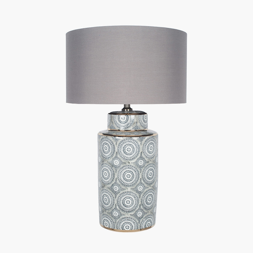 Kari Circle Pattern Ceramic Table Lamp - Base Only