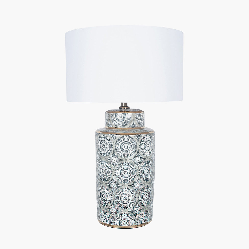 Kari Circle Pattern Ceramic Table Lamp - Base Only