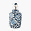 Fleur Blue Floral Ceramic Table Lamp Base with Milos 35cm Natural Linen Tapered Lampshade