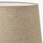 Fleur Blue Floral Ceramic Table Lamp Base with Milos 35cm Natural Linen Tapered Lampshade