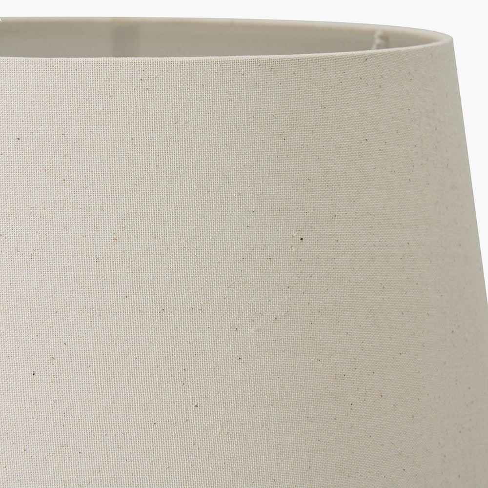 Fleur Blue Floral Ceramic Table Lamp Base with Coast 35cm Cream Calico Tapered Lampshade