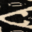 Rhode Matt Black Stick Metal Table Lamp Base with Lars 30cm Black Ikat Patterned Cylinder Lampshade