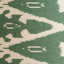 Rhode Matt Black Stick Metal Table Lamp Base with Lars 30cm Racing Green Ikat Patterned Cylinder Lampshade