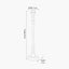 Rhode Matt Black Stick Metal Table Lamp - Base Only